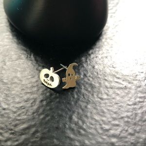 Sterling Silver Ghost & Jack-O’-Lantern Earrings